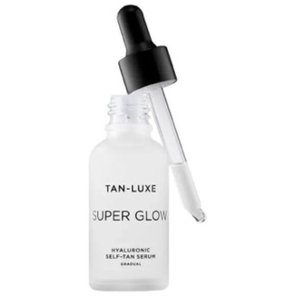 Tan-Luxe Super Glow Hyaluronic Self Tan Serum for a Gradual Tan Face Neck New - Picture 1 of 12